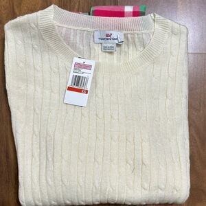 Vineyard Vines  Tidings Tartan  Cable Plaid  Cuff Sweater Size XS